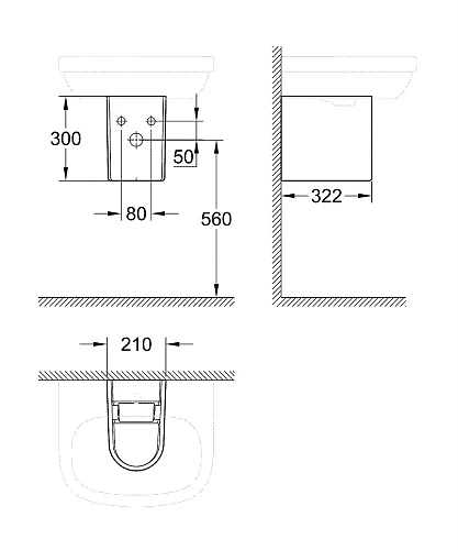 Полупьедестал GROHE Euro Ceramic, белый (39201000) Полупьедестал GROHE Euro Ceramic, белый (39201000)