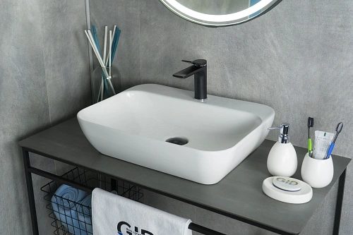 Раковина Gid N9047 51184 накладная белая 55x42x15 Раковина Gid N9047 51184 накладная белая 55x42x15