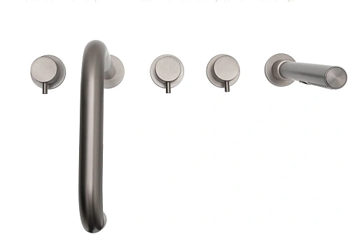 Смеситель на борт ванны Allen Brau Priority 5.31007-MG (с внутренней частью) графит браш Смеситель на борт ванны Allen Brau Priority 5.31007-MG (с внутренней частью) графит браш