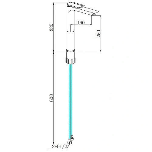 Смеситель для раковины BOCH MANN COMO CB XL BM9631 хром, ручка черный, высокий Смеситель для раковины BOCH MANN COMO CB XL BM9631 хром, ручка черный, высокий