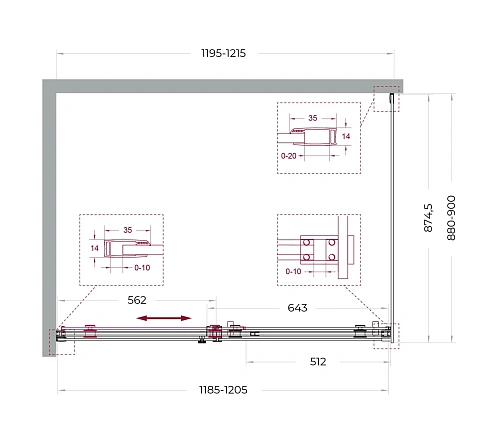 Душевой уголок BelBagno SOFT_CLOSE-2-AH-1-120/90-C-GM 120x90 см, профиль оружейная сталь, стекло прозрачное Душевой уголок BelBagno SOFT_CLOSE-2-AH-1-120/90-C-GM 120x90 см, профиль оружейная сталь, стекло прозрачное