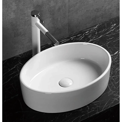 Раковина Ceruttispa CR7016 500х355х140 накладная, белая, овальная Раковина Ceruttispa CR7016 500х355х140 накладная, белая, овальная