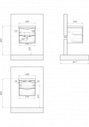 Тумба под раковину BelBagno Fly 60 Rovere Nature FLY-600-2C-SO-RN-P Тумба под раковину BelBagno Fly 60 Rovere Nature FLY-600-2C-SO-RN-P