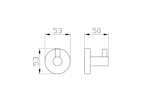 Крючок Wonzon & Woghand хром (WW-8105) Крючок Wonzon & Woghand хром (WW-8105)
