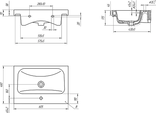 Комплект мебели Aquanet Палермо 60 белый 00209024 Комплект мебели Aquanet Палермо 60 белый 00209024