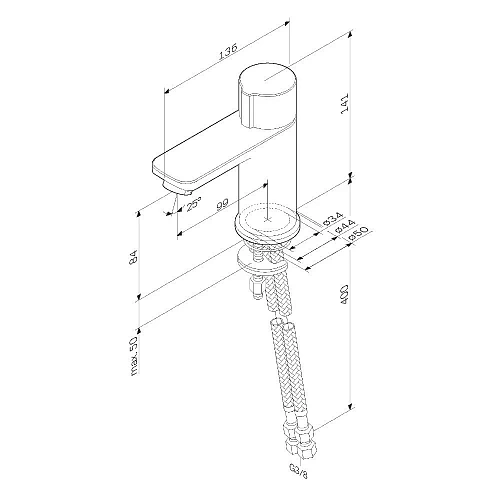 Смеситель для раковины AM.PM X-Joy F85A02500 хром Смеситель для раковины AM.PM X-Joy F85A02500 хром