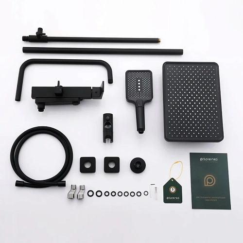 Душевая система Splenka S02.24.06, черный Душевая система Splenka S02.24.06, черный