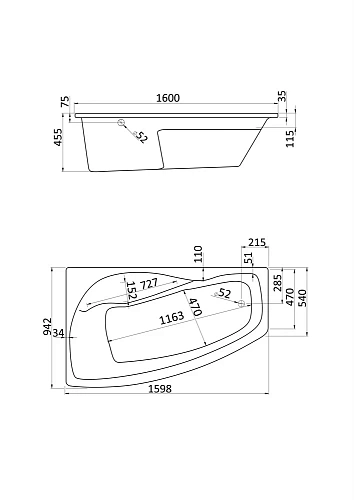 Акриловая ванна Santek Майорка XL 160х95 левосторонняя белая 1.WH11.1.991 Акриловая ванна Santek Майорка XL 160х95 левосторонняя белая 1.WH11.1.991