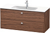 Картинка анонса товара «тумба под раковину duravit brioso br410401021 подвесная 122 см орех темный»