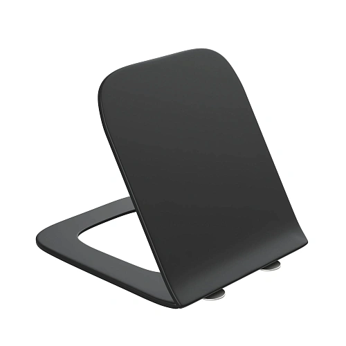 Крышка-сиденье Grossman 49GR41BMS тонкое, черное матовое, микролифт Крышка-сиденье Grossman 49GR41BMS тонкое, черное матовое, микролифт