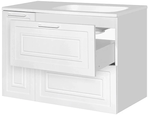 Тумба под раковину Style Line Альба (2 ящ./корзина) Барселона 90 Правая Люкс, белый, PLUS ЛС-000010054 Тумба под раковину Style Line Альба (2 ящ./корзина) Барселона 90 Правая Люкс, белый, PLUS ЛС-000010054