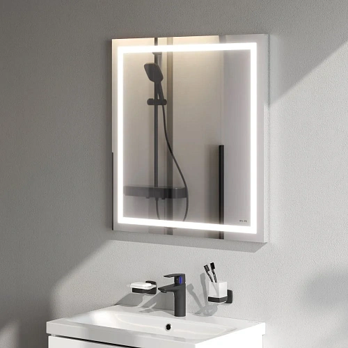 Зеркало AM.PM Gem M91AMOX0651WG с LED-подсветкой, 65 см Зеркало AM.PM Gem M91AMOX0651WG с LED-подсветкой, 65 см