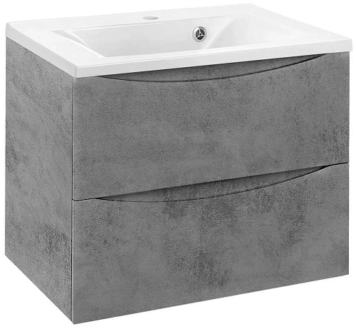 Тумба под раковину Vincea Mia 650 подвесная, 2 выкатных ящика soft close, Beton VMC-2MA650BT Тумба под раковину Vincea Mia 650 подвесная, 2 выкатных ящика soft close, Beton VMC-2MA650BT