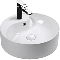 Раковина Ceruttispa CR7009W 465х465х145 накладная, белая, круглая, под смеситель, с переливом Раковина Ceruttispa CR7009W 465х465х145 накладная, белая, круглая, под смеситель, с переливом