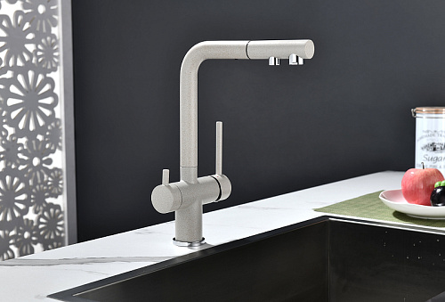 Смеситель для кухни Paulmark SERPENTINE бежевый Se213222-BE Смеситель для кухни Paulmark SERPENTINE бежевый Se213222-BE