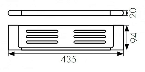 Полка Kaiser KH-2709 настенная прямая L-450mm Chrome латунь+цинк Полка Kaiser KH-2709 настенная прямая L-450mm Chrome латунь+цинк