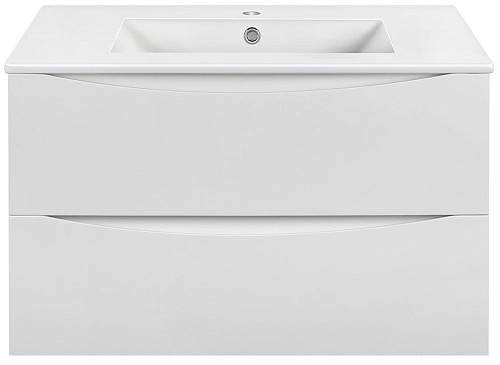 Тумба под раковину Vincea Mia 800 подвесная, 2 выкатных ящика soft close, G.White VMC-2MC800GW Тумба под раковину Vincea Mia 800 подвесная, 2 выкатных ящика soft close, G.White VMC-2MC800GW