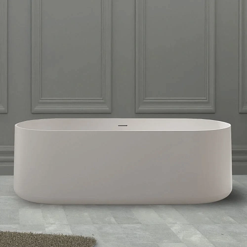 Ванна отдельностоящая ABBER AS9607 170x75 универсальная, белая матовая, искусственный камень Ванна отдельностоящая ABBER AS9607 170x75 универсальная, белая матовая, искусственный камень