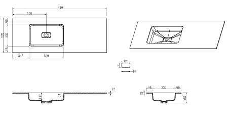 Раковина Armadi Art QUATRO 793-140-W-A 140 WHITE асимметричная Раковина Armadi Art QUATRO 793-140-W-A 140 WHITE асимметричная