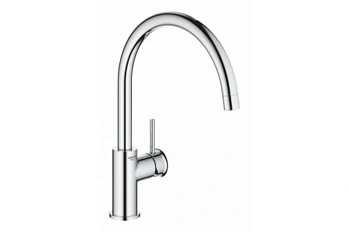 Смеситель для кухни GROHE BauClassic с высоким C-образным изливом, хром (31535001) Смеситель для кухни GROHE BauClassic с высоким C-образным изливом, хром (31535001)