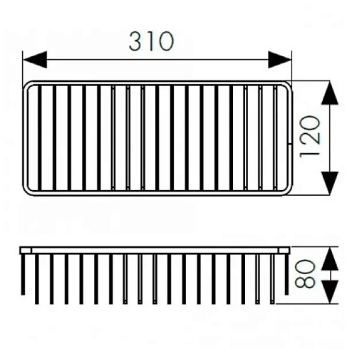 Полка Kaiser KH-5041 настенная прямоугольная 310*120*80 Bronze/латунь Полка Kaiser KH-5041 настенная прямоугольная 310*120*80 Bronze/латунь