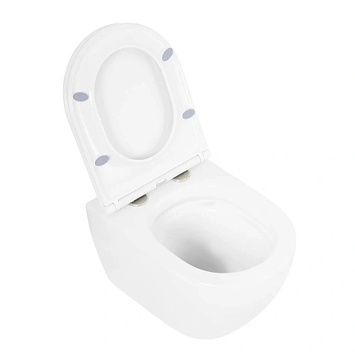 Унитаз подвесной CEZARES STYLUS-TOR CZR-6601-TH-TOR/CZR-870-SC безободковый с сиденьем Унитаз подвесной CEZARES STYLUS-TOR CZR-6601-TH-TOR/CZR-870-SC безободковый с сиденьем