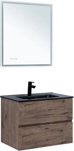 Тумба под раковину Aquanet Алвита New 70 2 ящика, дуб веллингтон табак 00334185 подвесная Тумба под раковину Aquanet Алвита New 70 2 ящика, дуб веллингтон табак 00334185 подвесная