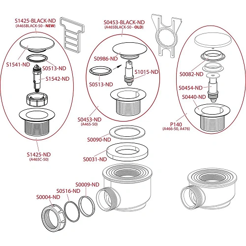 Сифон для поддона AlcaPlast A466-50 Click Clack 50 мм Сифон для поддона AlcaPlast A466-50 Click Clack 50 мм