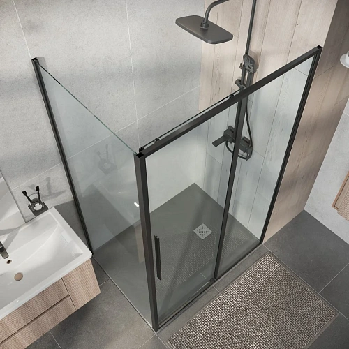 Душевой уголок Niagara Nova NG-34-10AGR-A80GR-34 (100х80х195) прямоугольник, раздвижная, графит, стекло прозрачное Душевой уголок Niagara Nova NG-34-10AGR-A80GR-34 (100х80х195) прямоугольник, раздвижная, графит, стекло прозрачное