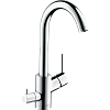 Картинка анонса товара «смеситель для кухни hansgrohe talis m52 270, с запорным вентилем, 1jet 14875000, хром»