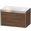 Картинка анонса товара «тумба с раковиной duravit xviu xv4610nb121p 80 см орех темный»