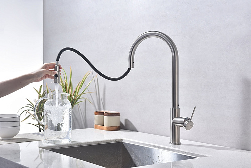 Смеситель для кухни Paulmark Galant брашированная сталь Ga213077-BS Смеситель для кухни Paulmark Galant брашированная сталь Ga213077-BS