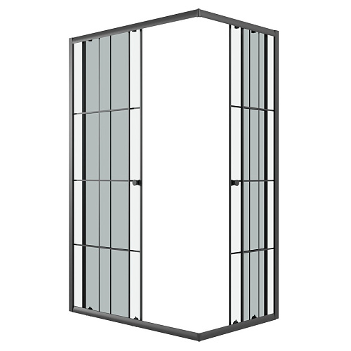 Душевой уголок Niagara Eco NG-1018-14QKL (100x80x190) прямоугольник, раздвиж, профиль черный, стекло КЛЕТКА (4мм) Душевой уголок Niagara Eco NG-1018-14QKL (100x80x190) прямоугольник, раздвиж, профиль черный, стекло КЛЕТКА (4мм)