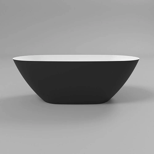 Ванна из искусственного камня WHITECROSS Onyx D 160x75 (черный/белый мат) искусственный камень 0207. 0207.160075.20100 Ванна из искусственного камня WHITECROSS Onyx D 160x75 (черный/белый мат) искусственный камень 0207. 0207.160075.20100