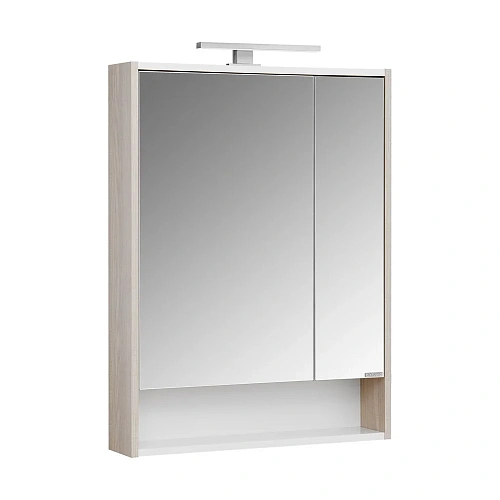 Зеркальный шкаф Aquaton Рико 65 белый, ясень фабрик 1A215202RIB90 Зеркальный шкаф Aquaton Рико 65 белый, ясень фабрик 1A215202RIB90