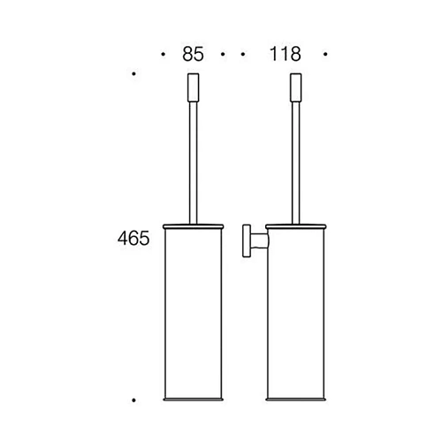 Ершик для унитаза Colombo Plus W4962.NM подвесной, черый матовый Ершик для унитаза Colombo Plus W4962.NM подвесной, черый матовый