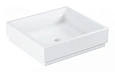 Раковина GROHE Cube Ceramic, свободностоящая, без перелива 50 см, альпин-белый (3948100H) Раковина GROHE Cube Ceramic, свободностоящая, без перелива 50 см, альпин-белый (3948100H)
