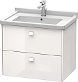 Тумба под раковину Duravit Brioso BR414102222 подвесная 67 см белый глянцевый Тумба под раковину Duravit Brioso BR414102222 подвесная 67 см белый глянцевый