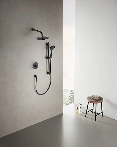 Душевая система ARROW AG3732MB-1 c внутренней частью, черный матовый Душевая система ARROW AG3732MB-1 c внутренней частью, черный матовый