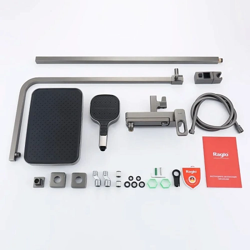 Душевая система Raglo R51.24.09, графит Душевая система Raglo R51.24.09, графит