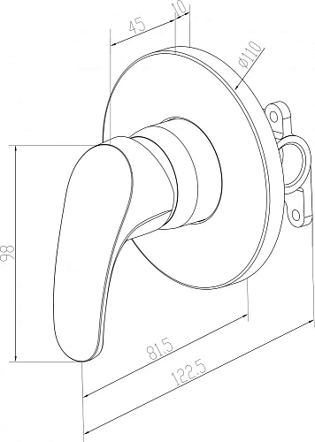 Смеситель для душа Damixa Palace One 417500064 встраиваемый Смеситель для душа Damixa Palace One 417500064 встраиваемый