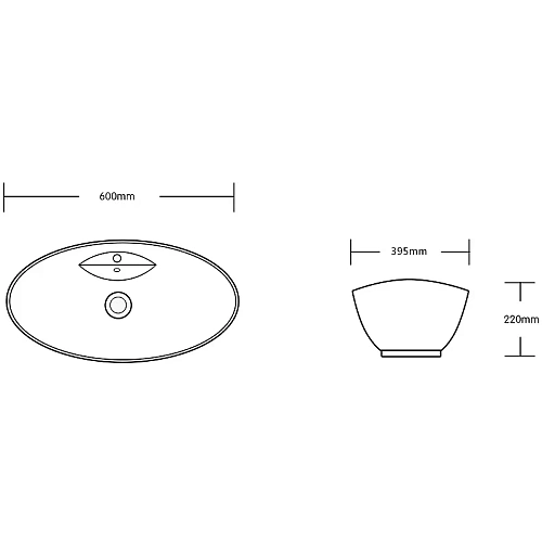 Раковина Ceruttispa CR7003 600х395х220 накладная, белая, овальная, под смеситель, с переливом Раковина Ceruttispa CR7003 600х395х220 накладная, белая, овальная, под смеситель, с переливом