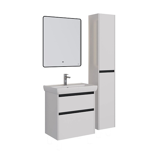 Тумба под раковину Lemark COMBI 70 см подвесная/напольная, черный/белый LM03C70T-black Тумба под раковину Lemark COMBI 70 см подвесная/напольная, черный/белый LM03C70T-black