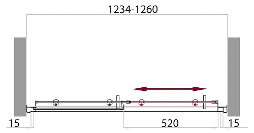 Душевая дверь BelBagno UNO-BF-1-125-P-Cr Душевая дверь BelBagno UNO-BF-1-125-P-Cr