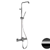 Душевая система Remer Elegance EQ34A7MMSSOFCFP термостатическая, черный брашированный хром Душевая система Remer Elegance EQ34A7MMSSOFCFP термостатическая, черный брашированный хром