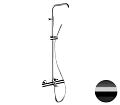 Душевая система Remer Elegance EQ34A7MMSSOFCFP термостатическая, черный брашированный хром Душевая система Remer Elegance EQ34A7MMSSOFCFP термостатическая, черный брашированный хром