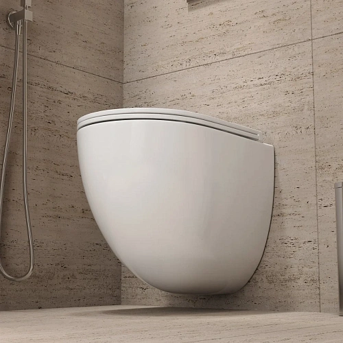 Унитаз подвесной GROSSMAN GR-4411SQC 520x360x400, безободковый, смыв торнадо бесшумный с сиденьем Унитаз подвесной GROSSMAN GR-4411SQC 520x360x400, безободковый, смыв торнадо бесшумный с сиденьем