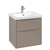 Тумба под раковину Villeroy &amp; Boch Subway 3.0 с подсветкой Taupe / Taupe C578L2VM
