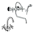 Комплект смесителей Rossinka SET02-50 2 в 1 Комплект смесителей Rossinka SET02-50 2 в 1