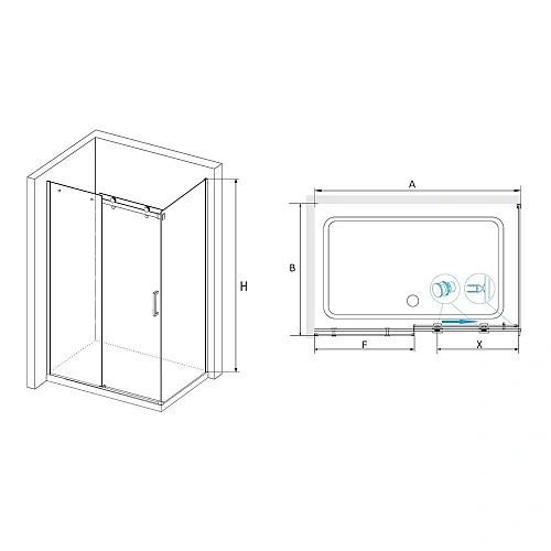 Душевой уголок RGW TO-45 Tornado 03074560-11 Душевой уголок RGW TO-45 Tornado 03074560-11